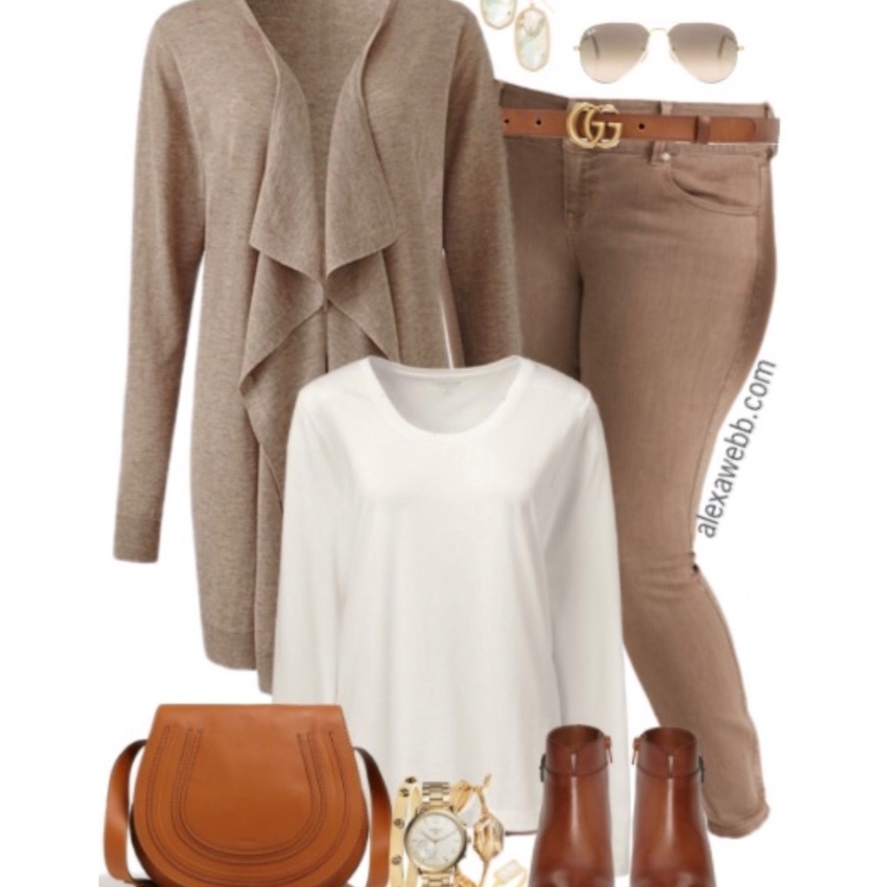 WOOL MIX WATERFALL CARDIGAN